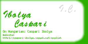 ibolya caspari business card